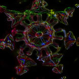 Photography titled "Hexagone tricolor" by Gabriel Kelemen, Original Artwork