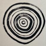 Malarstwo zatytułowany „Spin Around I” autorstwa Kerstin Sagebiel, Oryginalna praca, Gips Zamontowany na Drewniana rama noszy