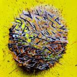 Painting titled "yellow" by Kesa Graffiti, Original Artwork, Spray paint