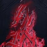 Painting titled "Red volcan" by Kesa Graffiti, Original Artwork, Acrylic