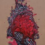 Painting titled "Red line" by Kesa Graffiti, Original Artwork, Acrylic