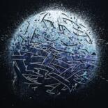 Pintura intitulada "Cosmic luna" por Kesa Graffiti, Obras de arte originais, Tinta spray