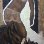 Painting titled "la déesse Epona" by Khadija Sadek Moudafi, Original Artwork, Acrylic