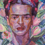 Peinture intitulée "Frida" par Khairzul Ghani, Œuvre d'art originale, Huile Monté sur Châssis en bois