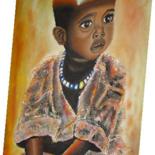 Painting titled "regard de l enfant" by Sire Sylva, Original Artwork