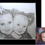 Drawing titled "Burford Girls" by Kim Burford, Original Artwork