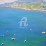 Painting titled "Yachts" by Helen Kishkurno, Original Artwork, Oil