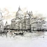 Рисунок под названием "Venise 2" - Koen De Weerdt, Подлинное произведение искусства, Чернила