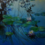 Painting titled "Lily pond. Early mo…" by Zhanna Kondratenko, Original Artwork, Oil