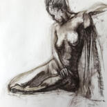 Картина под названием "The naked girl reme…" - Konstantin Fomin, Подлинное произведение искусства, Пастель