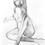 Рисунок под названием "nude female 08 K.F.…" - Konstantin Fomin, Подлинное произведение искусства, Графит