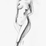 Рисунок под названием "NUDE FEMALE 04 42X3…" - Konstantin Fomin, Подлинное произведение искусства, Карандаш