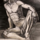 Картина под названием "Basil - yogi, nude…" - Konstantin Fomin, Подлинное произведение искусства, Пастель