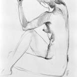 Рисунок под названием "NUDE FEMALE 02 K.F.…" - Konstantin Fomin, Подлинное произведение искусства, Карандаш