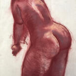 Рисунок под названием "Lady sketch on rice…" - Konstantin Fomin, Подлинное произведение искусства, Пастель