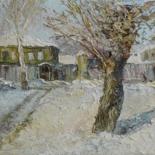 Painting titled "February" by Roman Koshelev, Original Artwork, Oil