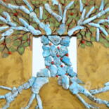 Sculpture intitulée "L'albero immaginario" par Krisalide, Œuvre d'art originale, Mosaïque