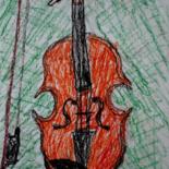 图画 标题为“Le violon 01” 由Kseiran, 原创艺术品