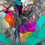 Arts numériques intitulée "Danseuse acidulée" par L.Roche, Œuvre d'art originale, Acrylique