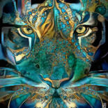 Arts numériques intitulée "Pacific Tiger" par L.Roche, Œuvre d'art originale, Acrylique