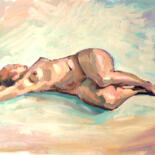 제목이 "Nude woman sleeping"인 미술작품 Lada Kholosho로, 원작, 아크릴