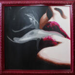 Painting titled "Volute" by Lady Caviar, Original Artwork, Acrylic