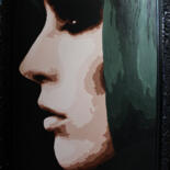 Painting titled "La fille au cheveux…" by Lady Caviar, Original Artwork, Acrylic