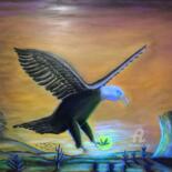 Painting titled "The Eagle Flight.jpg" by La-Marks, Original Artwork, Acrylic