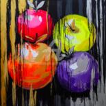 Painting titled "Festive apples" by Lana Frey, Original Artwork, Acrylic