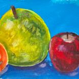 Disegno intitolato "Fruits drawing" da Lana Mur, Opera d'arte originale, Pastello
