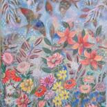 Schilderij getiteld "Garden of Eden" door Larisa Galetii, Origineel Kunstwerk, Acryl