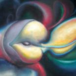Peinture intitulée "poulpe" par Darius Laumenis, Œuvre d'art originale, Huile