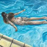 Pintura intitulada "Pool n. 1 (flying o…" por Laura Corre, Obras de arte originais, Óleo