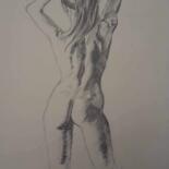 Drawing titled "Sereine" by Laurence Dufour, Original Artwork, Graphite