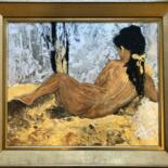 Ζωγραφική με τίτλο "La Gauguette" από Laurence Million (YJAELL), Αυθεντικά έργα τέχνης, Ακρυλικό Τοποθετήθηκε στο Ξύλινο φορ…