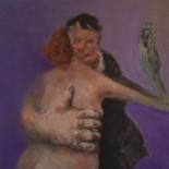 Pintura titulada "couple de danseurs" por Laurence Pustoc'H, Obra de arte original, Oleo Montado en Bastidor de camilla de m…