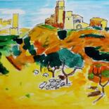 Pintura titulada "Paesaggio" por Aurelio Nicolazzo, Obra de arte original, Acuarela