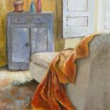 Painting titled "chaiselong avec dra…" by Lena Bregeon, Original Artwork