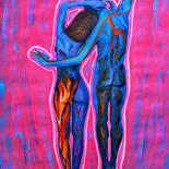 Malerei mit dem Titel "Cliodhna and Ciabhan" von Lena Snow, Original-Kunstwerk, Acryl