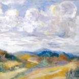 Painting titled "Vermont Vista" by Lesley Braren, Original Artwork, Oil