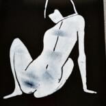 Pittura intitolato "erotic 1" da Leszek Dziaduch, Opera d'arte originale, Smalto