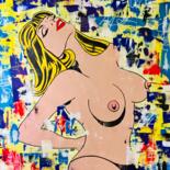 Painting titled "Vintage Nude Sexy G…" by Lex, Original Artwork, Acrylic