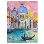 Painting titled "Venice Santa Maria…" by Leyla Supran, Original Artwork, Oil