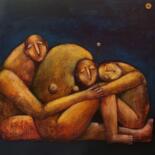 Ζωγραφική με τίτλο "Caring (40x40cm, ac…" από Liana Asatryan, Αυθεντικά έργα τέχνης, Ακρυλικό Τοποθετήθηκε στο Ξύλινο φορείο…