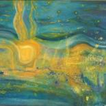 Painting titled "fire in night" by Joy Dorothea, Original Artwork