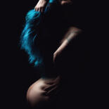 Photographie intitulée "Mrs Blue" par L'Individu, Œuvre d'art originale, Photographie numérique