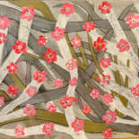 Peinture intitulée "Cherry blossom" par Shivani, Œuvre d'art originale, Acrylique