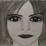 Drawing titled "Deep Sadness, portr…" by Liza Peninon, Original Artwork, Charcoal