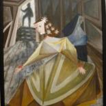 Peinture intitulée "Menina II (3ª dama…" par Paco Ibañez  Prieto, Œuvre d'art originale