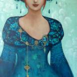 Картина под названием "Ma vie en bleu" - Loetitia Pillault, Подлинное произведение искусства, Акрил